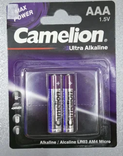 باتری نیم قلمی AAA کملیون (Camelion) مدل LR03-BP2UT بسته 2 عددی